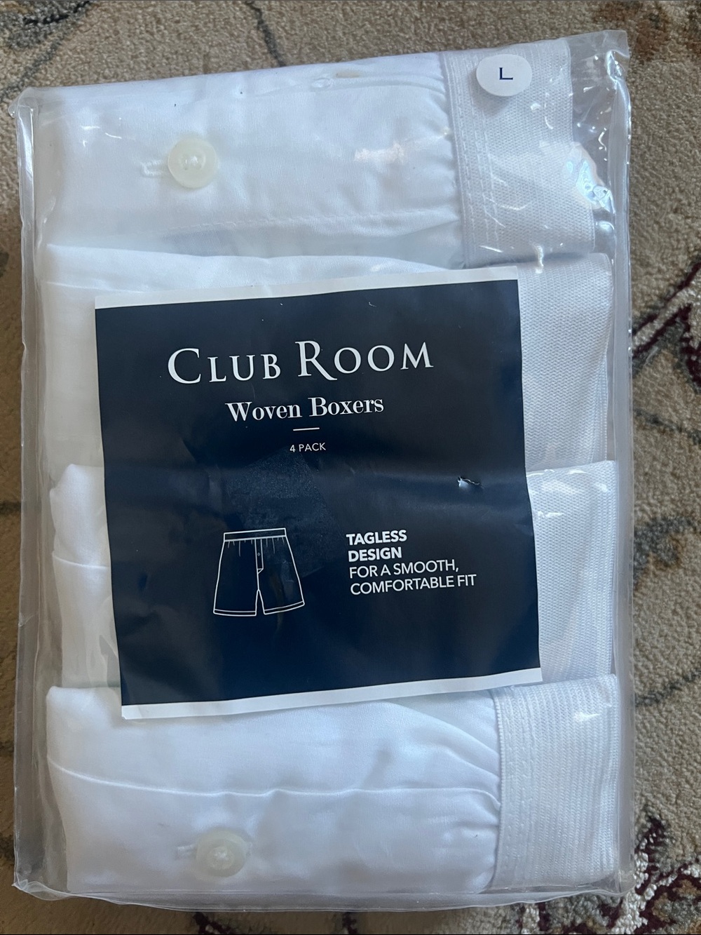 Club Room White Woven Boxers Pack - Tagless Comfort